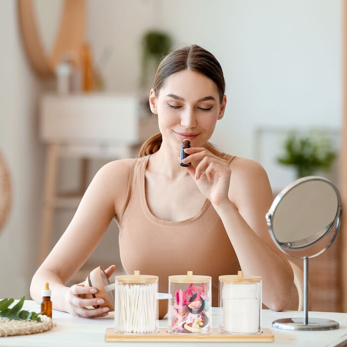 Контейнер для ватних паличок Relaxdays з підставкою