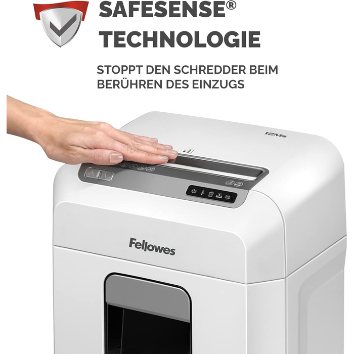 Шредер Fellowes Microcut P5: знищення 2000+ частинок/A4, 10 листів, Powershred 10M, для офісу/дому, 19л кошик, захист від несанкціонованого доступу