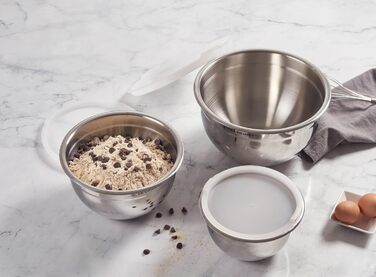 Набір мисок LE CREUSET з нержавіючої сталі (3 шт.) з кришкою, 41901000010000