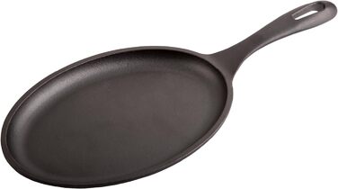 Чавунна сковорода Вікторія Фахіта, чорна сервірувальна тарілка, приправлена 100 сертифікованою кошерною лляною олією, звичайна