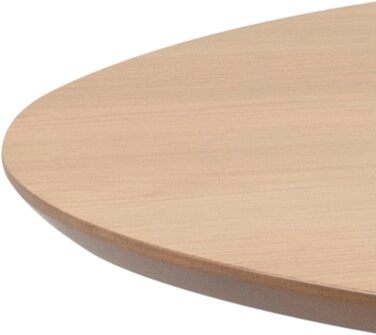 AC Design Furniture Roxanne: Круглий обідній стіл на 4 особи, Ø 105 x 76 см, з шпону, в стилі модерн-ретро (натуральний колір)