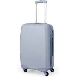 Ручна поклажа COSTWAY 20, дорожня валіза з обертовими колесами та замком TSA, жорсткий чохол для ПК з наклейкою та телескопічною ручкою, валіза на коліщатках для ділових подорожей у літаку (синій)