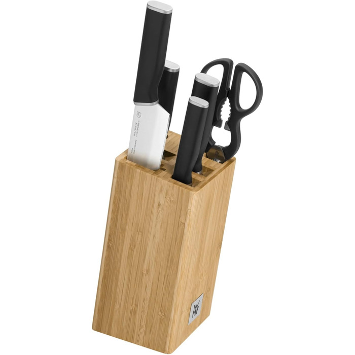 Набір ножів WMF Kineo з підставкою (6 предметів), Made in Germany, бамбукова підставка, нержавіюча сталь