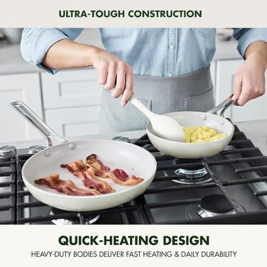 Сковорода GreenPan Nova, 20.3 см, індукційна, з алмазним покриттям, без PFOA та PFAS, керамічне антипригарне покриття, придатна для миття в посудомийній машині та випікання в духовці