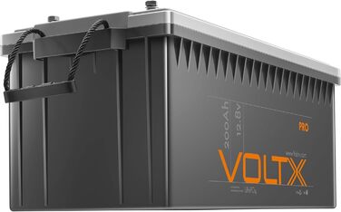 Акумулятор VoltX LiFePO4 12,8 В 200 Ач з 200 А BMS, 2560 Втгод, 3000-15000 циклів, макс. 36 батарей, ідеально підходить для автофургонів і сонячних батарей