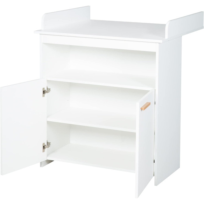 Комплект для дитячої кімнати Roba 'Антон' білий: пеленальний столик з 2 дверцятами, 1 поличкою, висота 90 см, пеленальний вкладиш