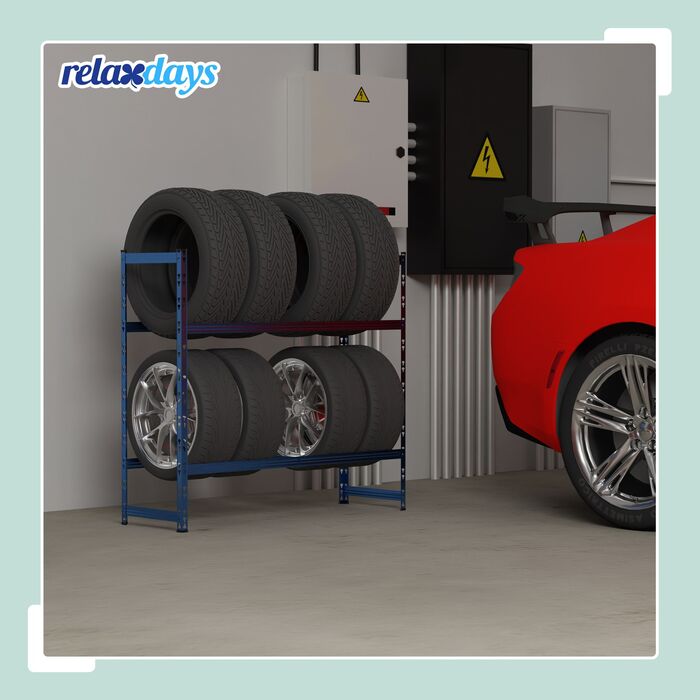 Стеляж для шин Relaxdays на 8 шин