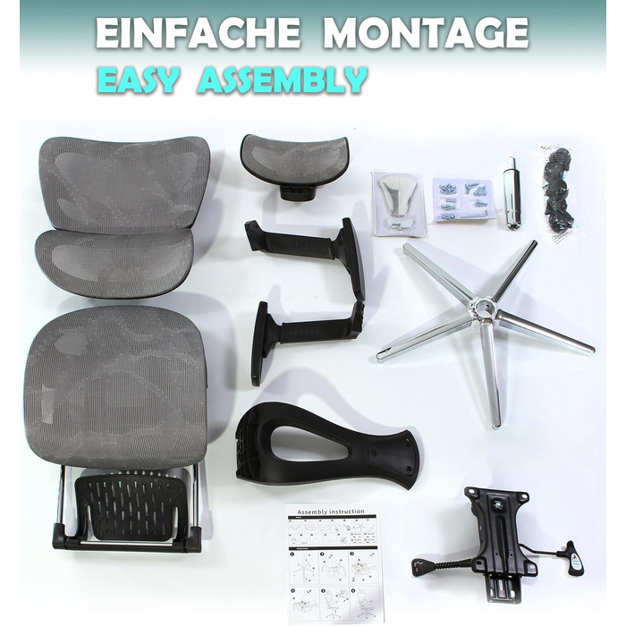 Офісне крісло Sesto Senso K80G Grey - ергономічне, з підніжкою, регульованою спинкою та підлокітниками