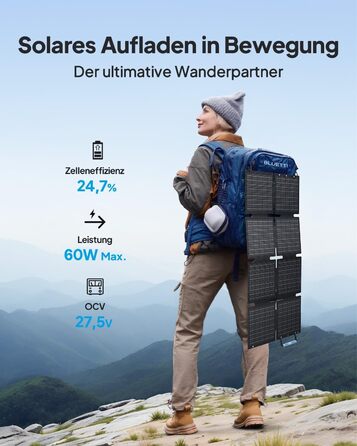 Портативна електростанція BLUETTI Elite 30 з сонячною панеллю 60W: 288 Wh, 600W, LFP акумулятор, 1500W (Power Lifting), швидка зарядка