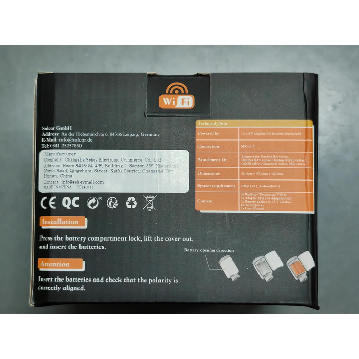 SALCAR TRV801W WiFi термостат для радіатора опалення Smart LCD, сумісний з Alexa та Google Home, Tuya Smart, 3 шт.