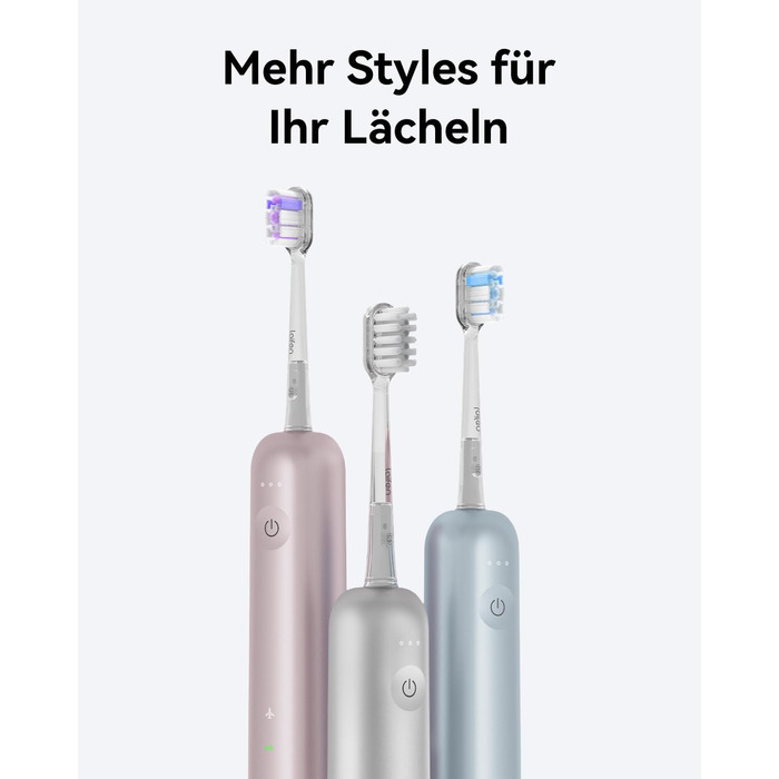 Laifen Wave - електрична звукова зубна щітка з 3 насадками, водонепроникна (IPX7), для дорослих (рожева)