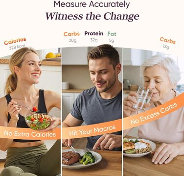 Ваги кухонні COSORI Smart Kitchen - цифрові, з підключенням до додатку, підрахунок калорій, 19 поживних речовин, USB-C, преміум якість