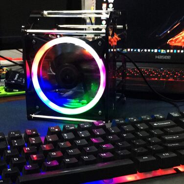 Стійка-корпус GeeekPi для Raspberry Pi, 4-рівнева, з 120 мм RGB LED вентилятором, для Raspberry Pi 4B/3B+/3B/2B/B+ та Jetson Nano