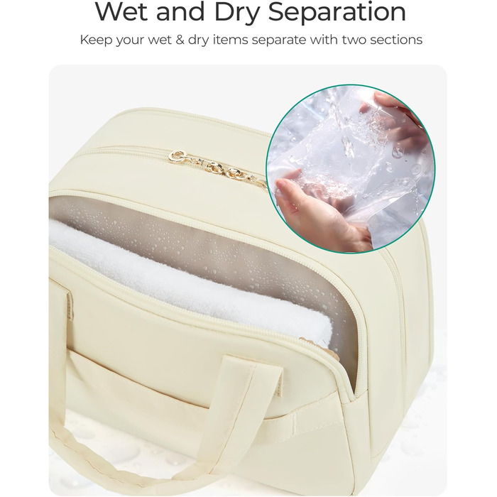 Сумка для косметики BAGSMART для жінок, велика дорожня косметичка, об'ємна косметична сумка, сумка для макіяжу та косметики з ручкою, чорна