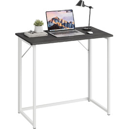 Стіл Dripex розкладний для комп'ютера, PC стіл для home office, білий та темний дуб (з монтажем)