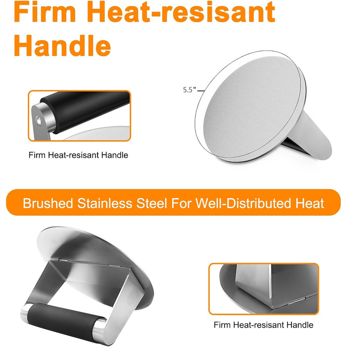 Набір гриль-посуду 19 предметів: аксесуари для гриля, прес для бургерів, лопатка, дзвоник, посуд для тепаньякі та гриля, нержавіюча сталь