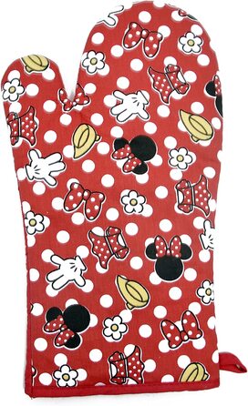 Кухонний гарнітур для рукавиці Disney і кухонний рушник для посуду 3 шт. (червоний Міккі Мінні) (гниль)