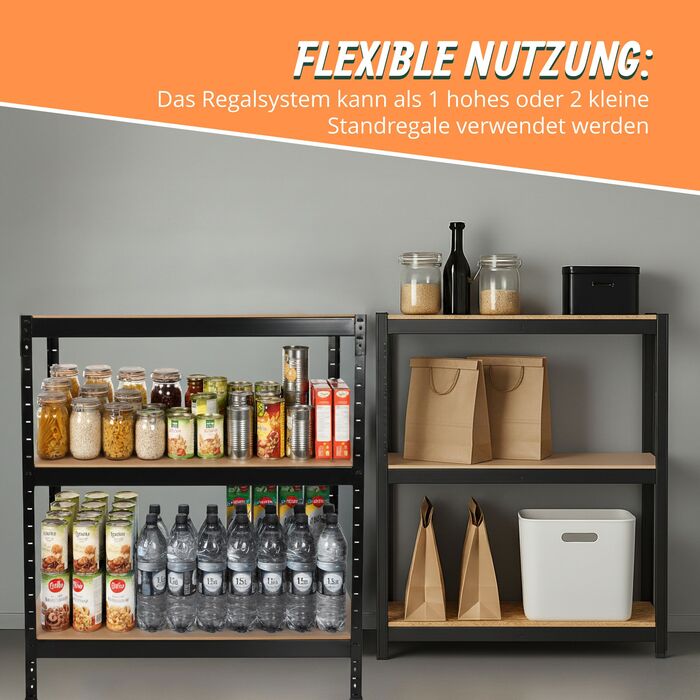 Міцна полиця Relaxdays з робочою поверхнею, витримує до 500 кг