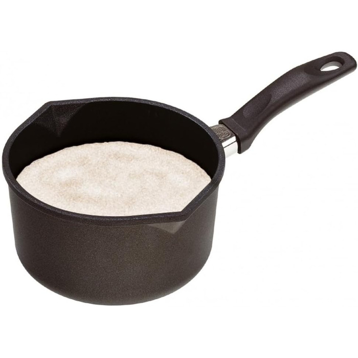 Каструля Gastroguss Milchtopf з нержавіючої сталі, Ø 18 см, 10 см висота, з міцною ручкою, Lotan® Antihaft, алюмінієвий лит, не для індукції, AMZN-918