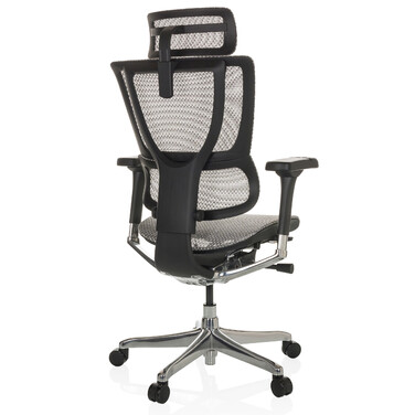 Ергономічне крісло для офісу/керівника ERGOHUMAN SLIM GEN2 з сітчастою спинкою, світло-сірого кольору, hjh OFFICE