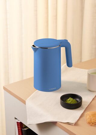 Електричний чайник Kettle Studio Pro 1 л, кобальтово-синій, з регулюванням температури, функцією підтримання тепла, збірно-розбірним шнуром, автоматичним відключенням, 1000 Вт