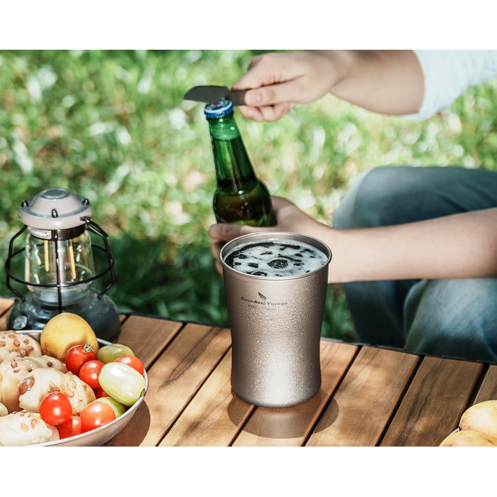 Металевий термокружка iBasingo 600мл Ti3233D - для кемпінгу, подорожей, напоїв