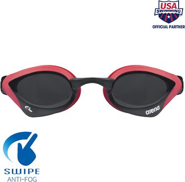 Плавальні окуляри ARENA унісекс Cobra Core Swipe (1 упаковка) (NS, димчасто-червоні)