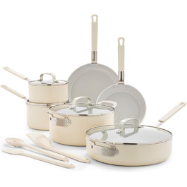 Набір посуду GreenPan x Bobby Flay 13 предметів: професійний алюміній, антипригарне покриття Ceramic, індукційний, безпечний для здоров'я