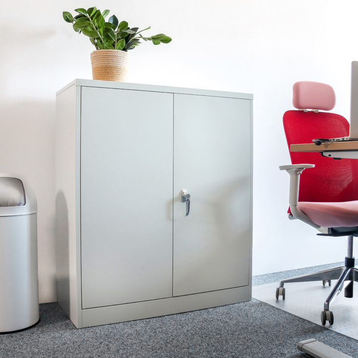 Шафа для документів COLOR AS, 105 x 90 x 40 см, металева, світло-сіра, hjh OFFICE