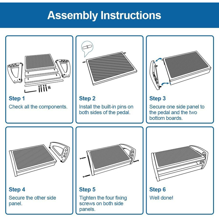 Підставка під ноги StrongTek для столу, дерево, для роботи, 3 положення висоти, ергономічна, антиковзаюча, покращує поставу та кровообіг, до 181 кг, чорна