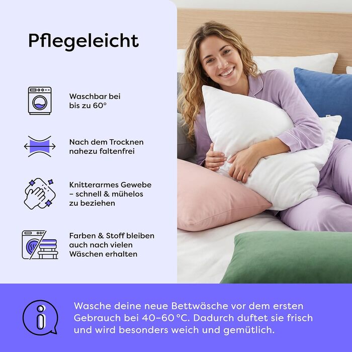 Комплект постільної білизни Wolkenfeld 135x200 см - сірий (світло-сірий/темно-сірий), м'який, не потребує прасування, сертифікат ÖKO-TEX, мікрофібра (1x 135x200 + 1x 80x80)