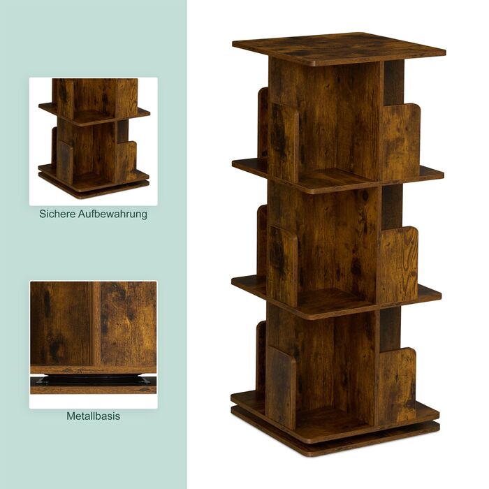 Стелаж для книг Relaxdays у стилі індустріального дизайну