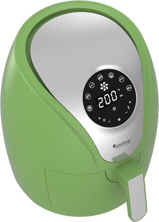 Цифрова фритюрниця / 3,5 л / зелений. бірюзовий / 1200 Вт / мультипіч з таймером до 60 хвилин, 50-200C, LED-дисплей, ретро-дизайн (зелений)