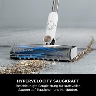 Пылесос Shark Clean & Empty с док-станцией для самоочистки, до 40 мин. работы, беспроводной, для шерсти животных, ковров и твердых полов, с LED-подсветкой, тихий, белый/синий, BU3521EU