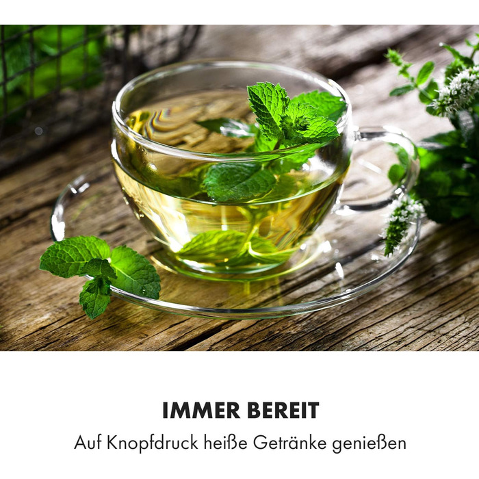 Klarstein Hot Spring Plus: Дозатор гарячої води, 5 л, LCD-дисплей, 45-95°C, нержавіюча сталь, захист від сухого кипіння та перегріву, блокування від дітей