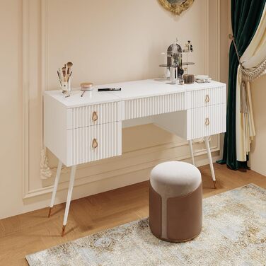 Сучасний туалетний столик ModernLuxe з дзеркалом та 5 висувними ящиками (100x76x40 см)