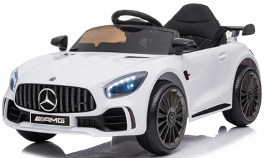 Дитячий електромобіль Mercedes GTR-S: м'які колеса EVA, шкіряне сидіння, пульт ДК, червоний