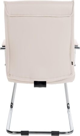 Стілець конференційний Sievert з м'якою оббивкою, екошкіра, кремовий колір - зручний стілець для переговорів та офісу