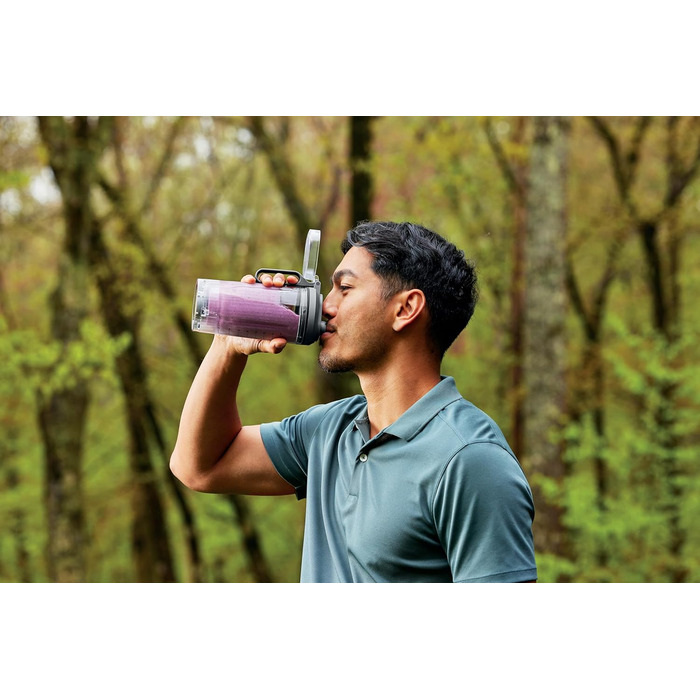 Портативний блендер Ninja Blast Max: 570 мл, акумулятор, чаша та кришка, 3 функції, для смузі та протеїнових коктейлів, сірий BC251EUGY