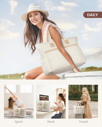 Сумка для ноутбука LOVEVOOK 15.6 дюймів, жіноча, містка, водонепроникна, для роботи, навчання, подорожей