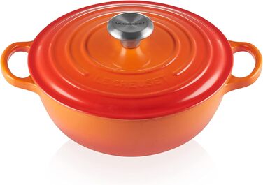 Каструля Le Creuset Signature з чавуну, 24 см, 4.1 л, для всіх плит (включаючи індукцію), кольор сірий