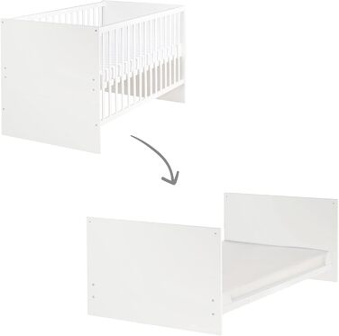 Комплект для дитячої кімнати Roba 'Антон' білий: пеленальний столик з 2 дверцятами, 1 поличкою, висота 90 см, пеленальний вкладиш