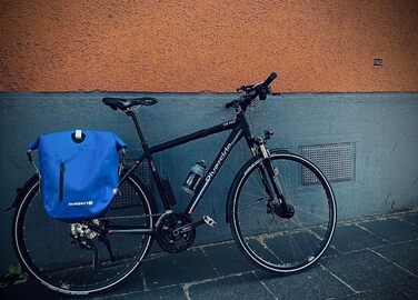 В 1, Багажна полиця для велосипедного рюкзака, Сумка-переноска з функцією рюкзака, Велосипедна сумка Combi (синій набір), 2