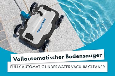 Steinbach Poolrunner S63 – бездротовий пилосос для басейнів, до 25 м², до 60 хв роботи, підходить для солоної води, для дна басейну