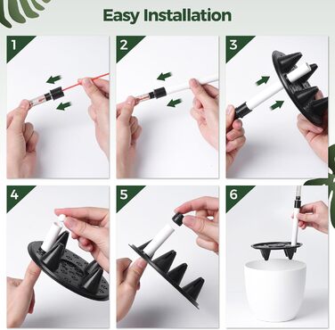 Набір горщиків для квітів T4U 15см з автополивом та індикатором рівня води, 4 шт. (білий, 22*21см)