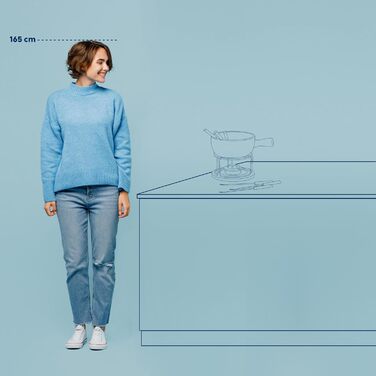 Набір для фондю Kela Käsefondue Set 10tlg, керамічний фондю на 6 осіб NATURA, з підставкою для пальників, виделки та тримач для виделок