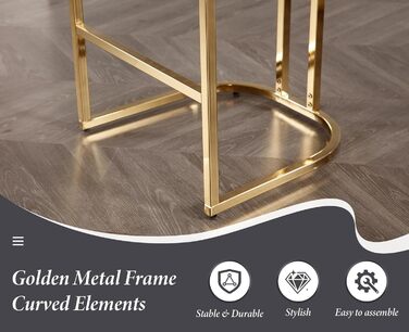 Набір з 2 барних стільців з велюру з золотистими металевими ніжками, м'яке сидіння, зі спинкою, без підлокітників для кухонної зони/домашнього бару (Чорний)