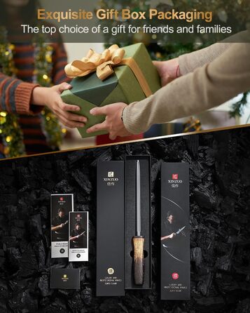 Набір кухонних ножів XINZUO Damaststahl: професійний шеф-ніж, кухонні ножі з дамаської сталі, преміум-якість, ергономічна ручка з білого дуба, серія Mo (заточувач у комплекті)