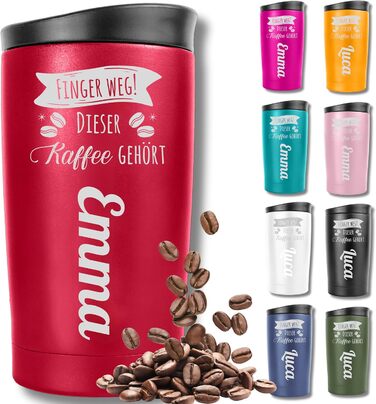 Термокружка з гравіюванням, 350 мл, чорна (можливість персоналізації), без витоку