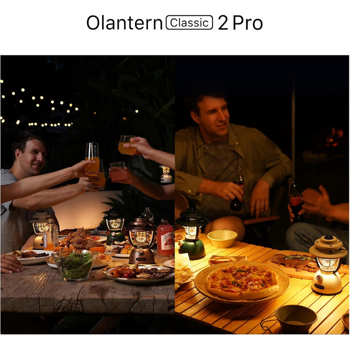 Кемпінговий ліхтар OLIGHT Olantern Classic 2 Pro 300 люмен, ретро LED, з можливістю затемнення, USB, аварійний блок живлення (Clover Green)